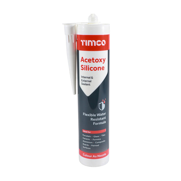 Timco Acetoxy Silicone 300ml Cartridge